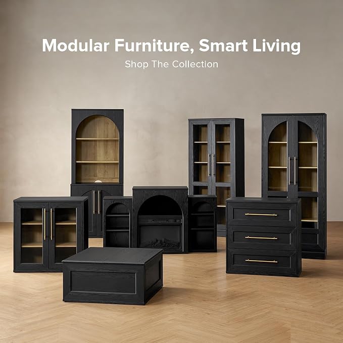 mopio Blake Storage Cabinet, Small Modular Accent Display Sideboard Buffet - Image 8