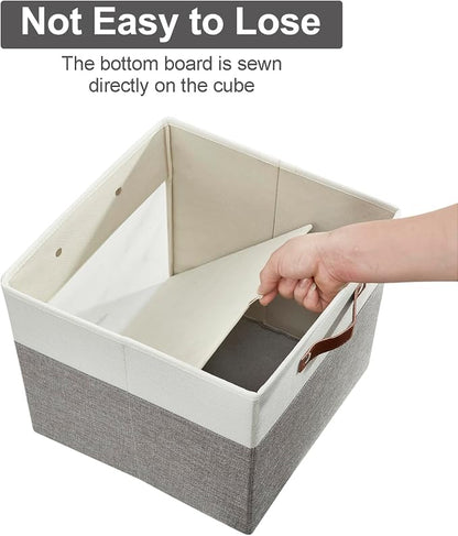 Bagnizer Storage Cubes, 4 Pack Linen Foldable Storage Bins - Image 6