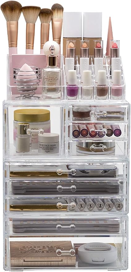 Sorbus Large Clear Makeup Organizer - Image 9