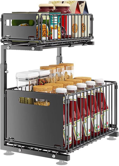 Under Sink Organizer 1 Pack, Pull Out Cabinet Organizer Shelf, Kitchen Bathroom by Unknown