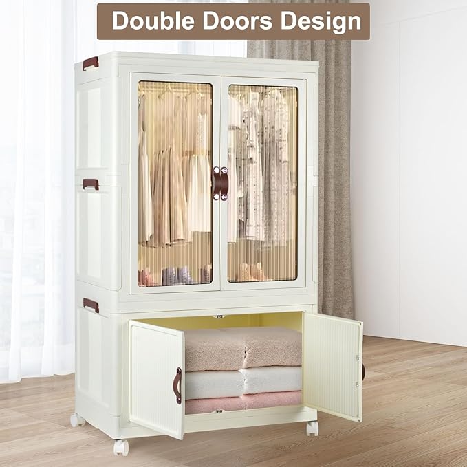 FozsKeylf Stackable Closet Storage Bins, Collapsible Clothes Organizers - Image 5
