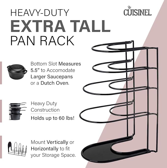 Cuisinel Heavy Duty Pots and Pans Organizer - Image 3