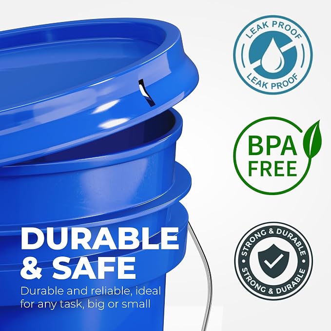 EconoHome 5-Gallon Blue Bucket Pail Container - Image 5