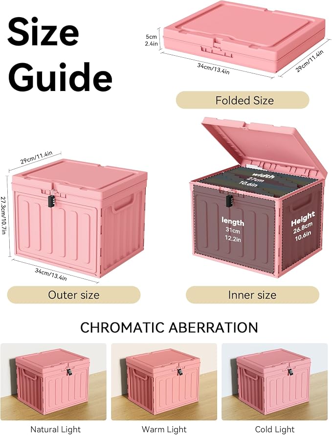 Oterri Plastic File Box with Lid - Image 2
