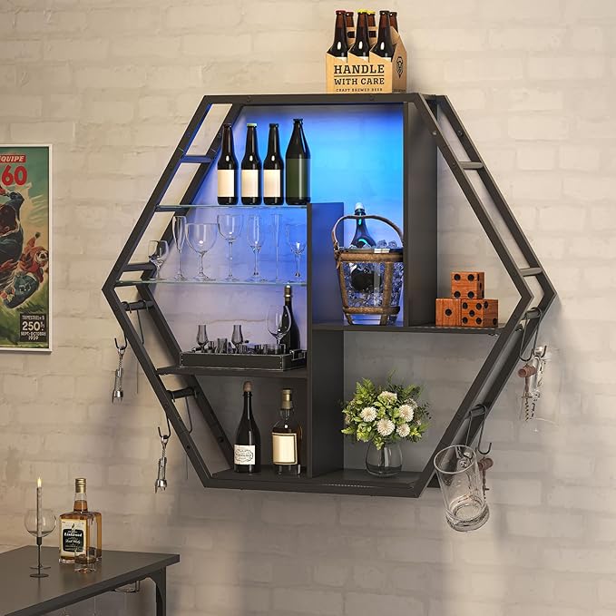 Saudism Floating Shelves with Lights, Led Shelves - Image 6