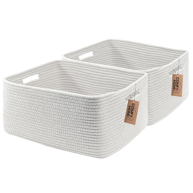 COMFY-HOMI 2 pcs Large Storage Baskets by COMFY-HOMI