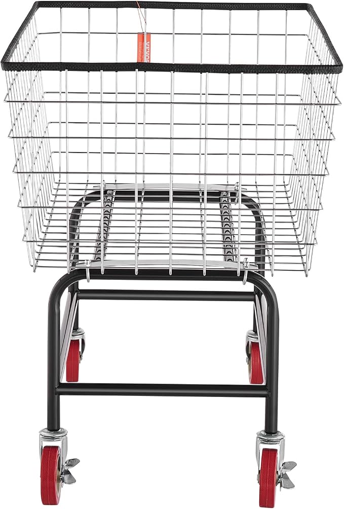VEVOR Wire Laundry Cart, 3.8Bushel Wire Laundry Basket - Image 11