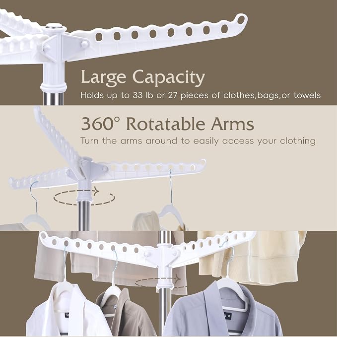 Beaudaily Clothes Drying Rack, Foldable 74.8-Inch Laundry Drying Rack, Indoor 2 - Image 5