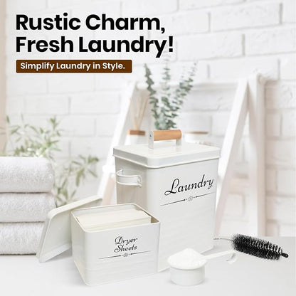 Farmhouse Metal Laundry Pods Container - Image 6