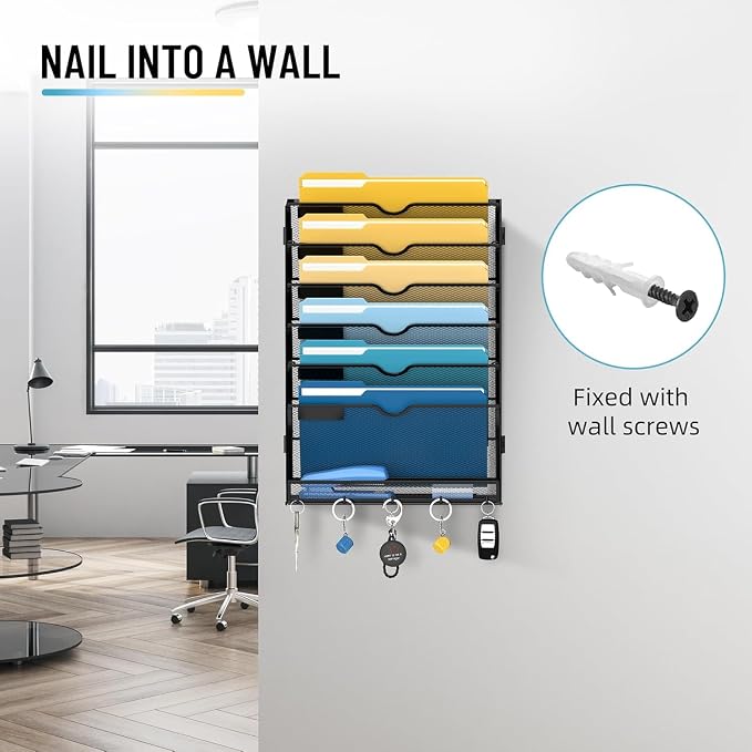 SUPEASY 7-Tier Wall File Holder Organizer - Image 5