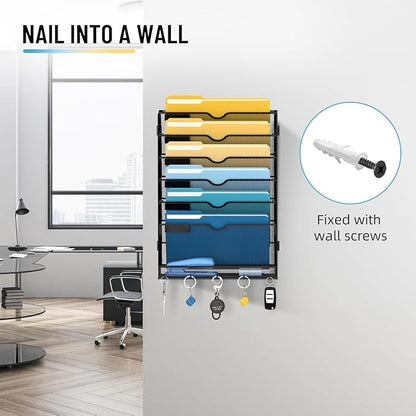 SUPEASY 7-Tier Wall File Holder Organizer - Image 5