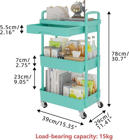 Calmootey 3-Tier Rolling Utility Cart - Image 5