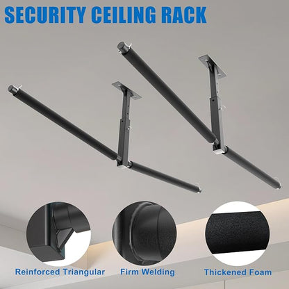 Double Paddleboard and Surfboard Garage Ceiling Storage Racks, Adjustable - Image 5