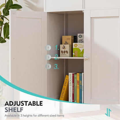 Vongrasig Bathroom Storage Cabinet, 42.5" H Freestanding Floor Cabinet | Wooden - Image 4