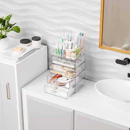 Yieach 5 Tier Clear Acrylic Makeup Organizers - Image 2
