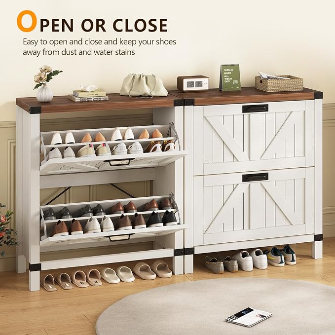 Fluted Shoe Cabinet Storage - Image 8