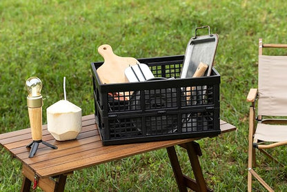 Eslite 34L Large Plastic Folding Storage Crates, Collapsible Crates - Image 5