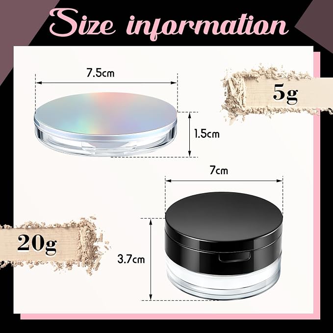 Cunhill 2 Pcs Loose Powder Container - Image 2