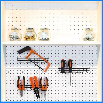 Coume 4 Pieces Pegboard Screwdriver Holders, Stainless Steel Pegboard Pliers - Image 6