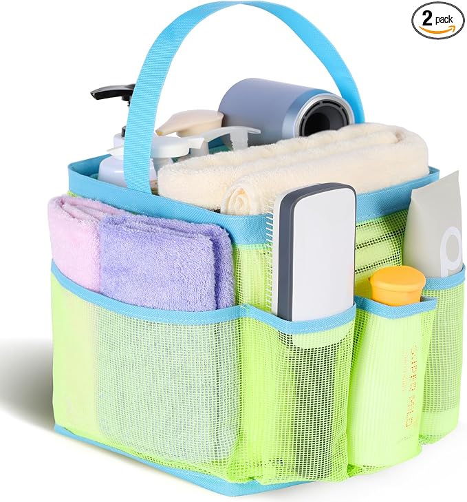 EUDELE Mesh Shower Caddy Portable, 8-Pocket Large Capacity, Quick Dry, Easy by EUDELE