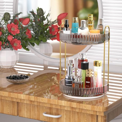 GTI 360°Rotating Makeup Organizer, 2 Tier Bathroom Counter Organizer, Large - Image 6