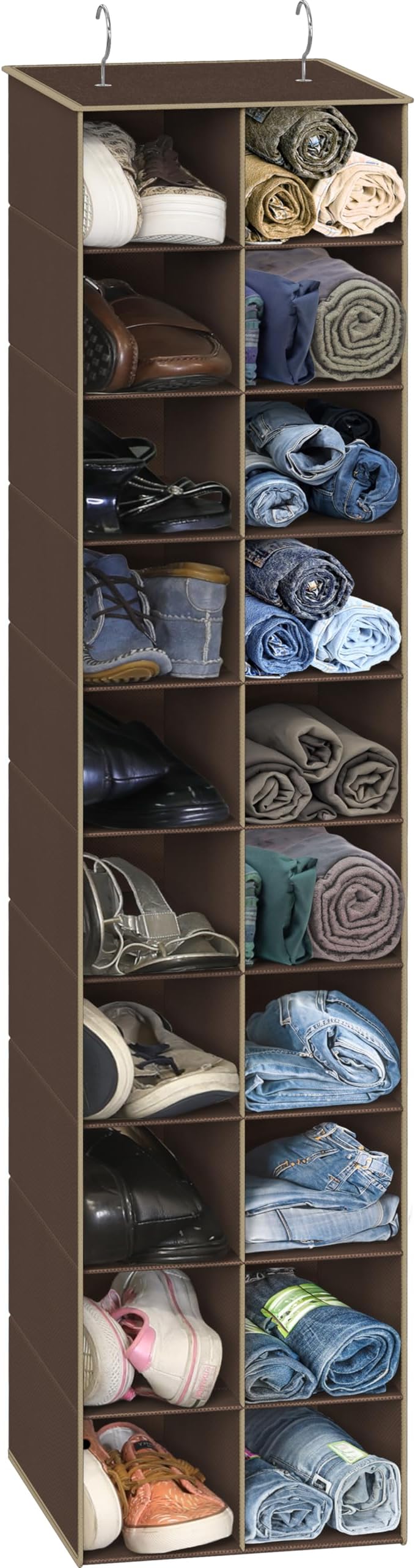 Simple Houseware 20 Section Shelves Hanging Shoes Organizer Holder by SimpleHouseware