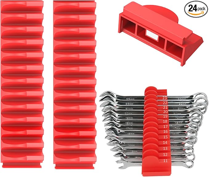 24pcs Magnetic Modular Wrench Organizers by DEHOYI