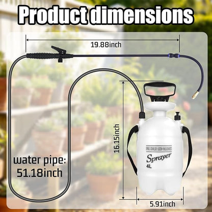 4L Watering Can for Hanging Plants, Adjustable 360° Flexible Nozzle Long Reach - Image 3