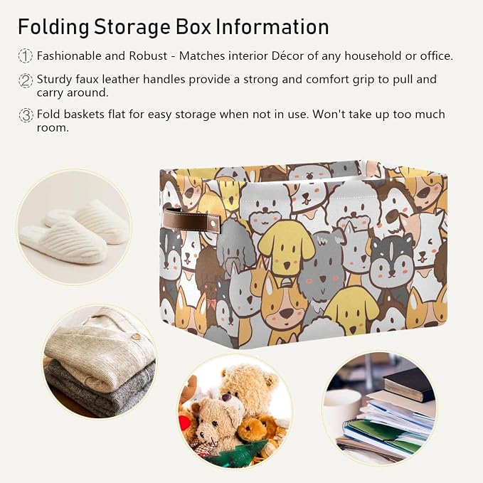 ZAZYXTJ Cute Dog Storage Basket - Image 5