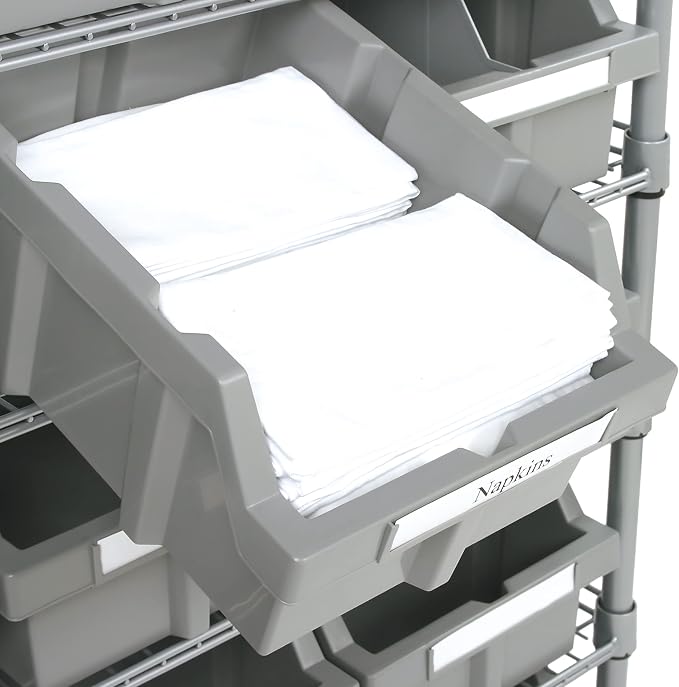 Seville Classics Heavy Duty NSF Bin Rack Solid Steel Wire Shelving Storage Unit - Image 6