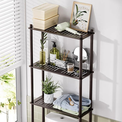AmazerBath Bamboo Over The Toilet Storage Shelf, 3-Tier Over Toilet Bathroom - Image 3