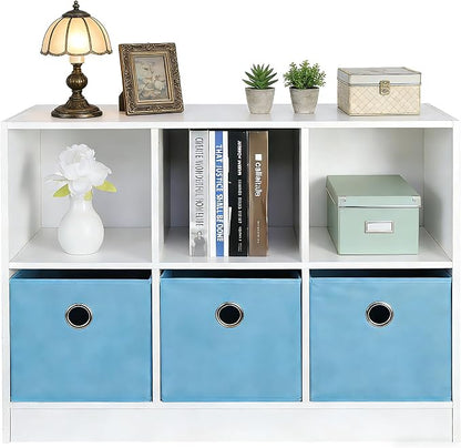 SUPER DEAL 6 Cube Storage Organizer 2 Tier Bookshelf by Superdeal