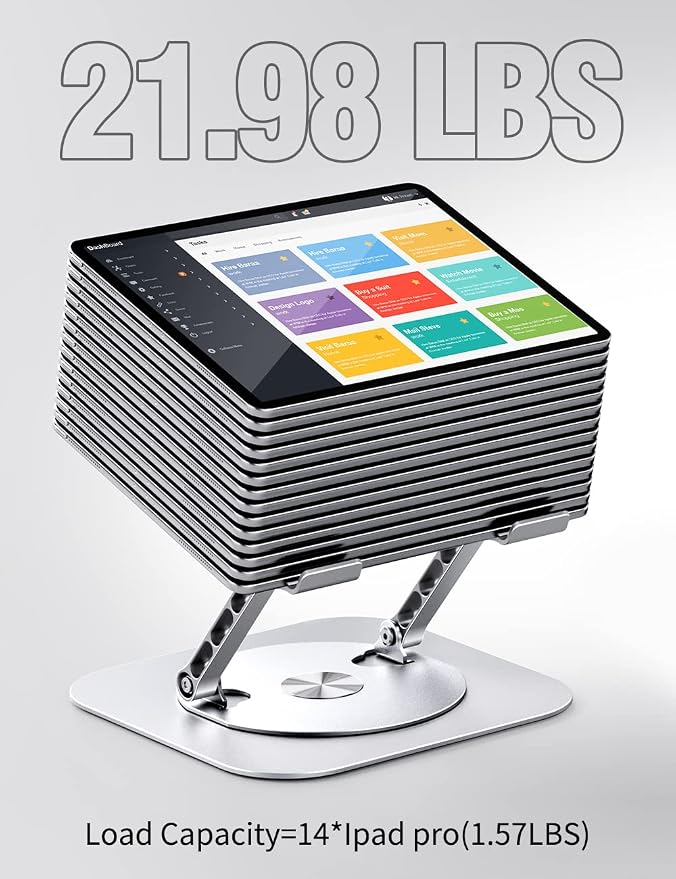 Adjustable Computer Stand with 360 Rotating Base, Ergonimic Foldable Laptop - Image 6