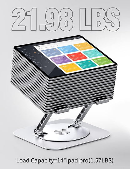 Adjustable Computer Stand with 360 Rotating Base, Ergonimic Foldable Laptop - Image 6