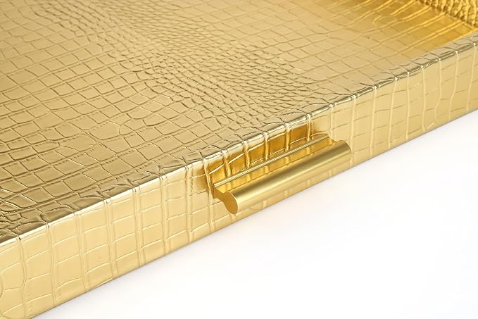 HofferRuffer Elegant Decorative Serving Tray, Coffee Table Serve Tea, Coffee or - Image 3
