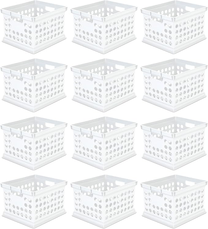 Sterilite Stackable Plastic Storage Crate Bin Organizer File Box by Sterilite