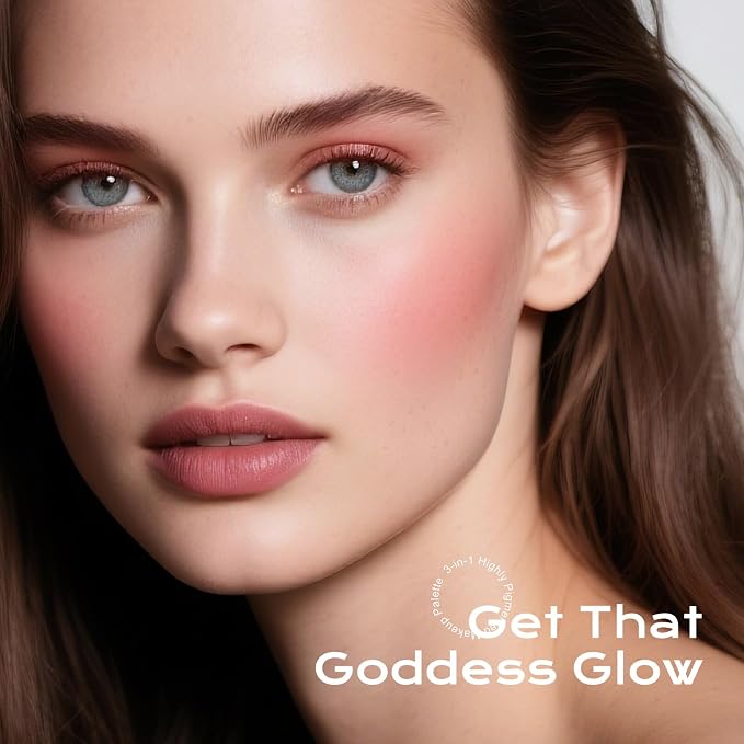 Color Nymph 3-IN-1 Face Palette, Ultra-Smoothy Creamy Blush Highlighter Bronzer - Image 7