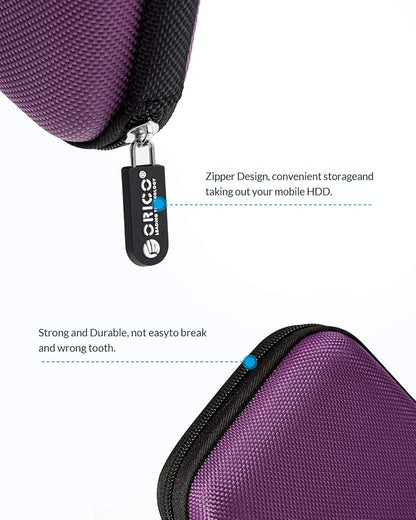 ORICO Hard Drive Case 2.5 inch External Drive Storage Carrying Bag Waterproof - Image 4
