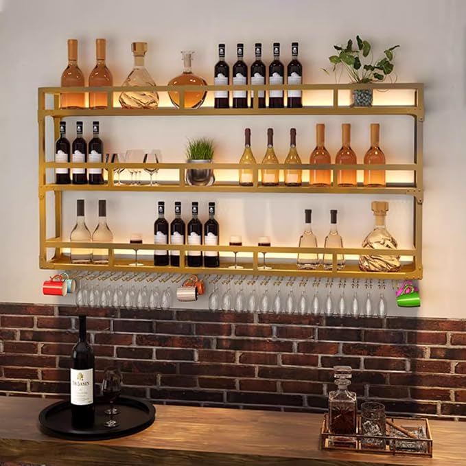 70.8in Wall Mounted Wine Rack, Wine Rack Wall Mounted - Image 4