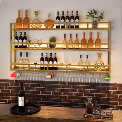 70.8in Wall Mounted Wine Rack, Wine Rack Wall Mounted - Image 4