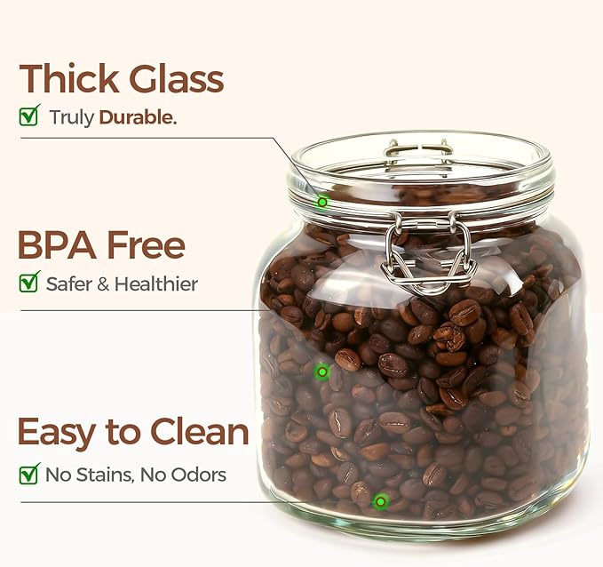 ComSaf Airtight Glass Canister Set of 3 - Image 5