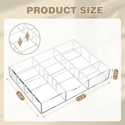 Acrylic Drawer Organizer Clear Desk Drawer Organizer Trays - Image 2