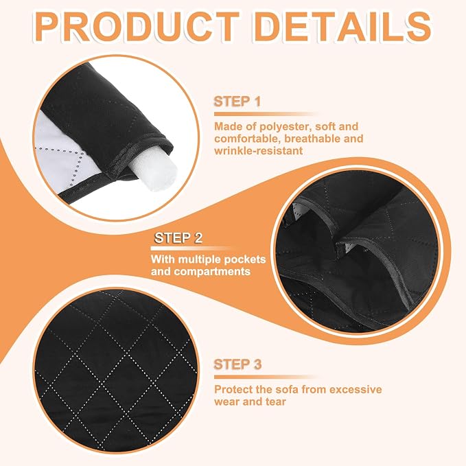 uxcell 1 Pcs Recliner Armchair Caddy, Couch Armrest Organizer - Image 3