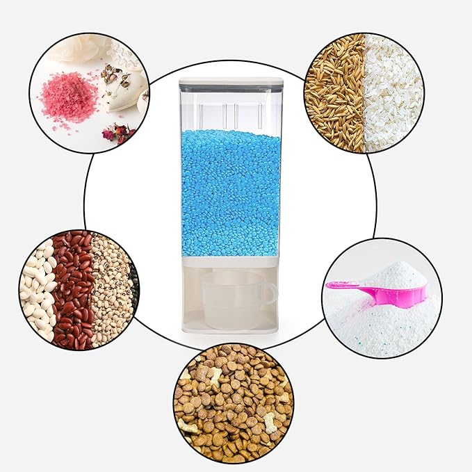 AVLA Rice Dispenser, Wall-Mounted Laundry Detergent Container, Cereal Dry Food - Image 7