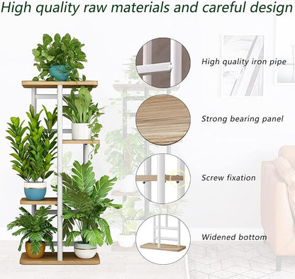 LINZINAR Plant Stand Indoor 4 Tier 5 Potted Multiple Plant Shelf Stands - Image 5