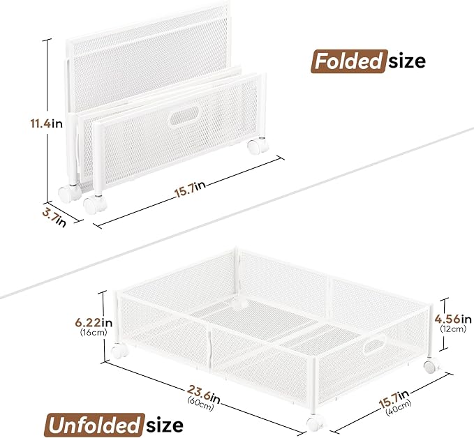 PHINOX Under Bed Storage with wheels, Under the Bed Storage Containers - Image 2