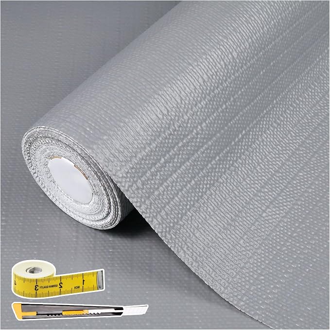 Shelf Liners for Kitchen Cabinets Non Adhesive Drawer Liner 23.6in x 30FT Pure by Adwann