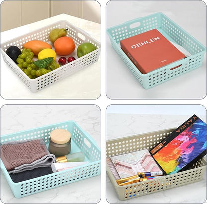 6-Pack Stackable Paper Trays Turn In Trays Classroom Paper Organizer Bins | - Image 7