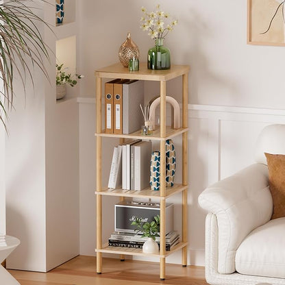 AmazerBath Bamboo Bathroom Shelf, 4-Tier Bathroom Storage Shelf, Space Saver - Image 8