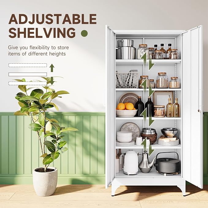 Letaya 71" H Metal Storage Cabinet - Image 6